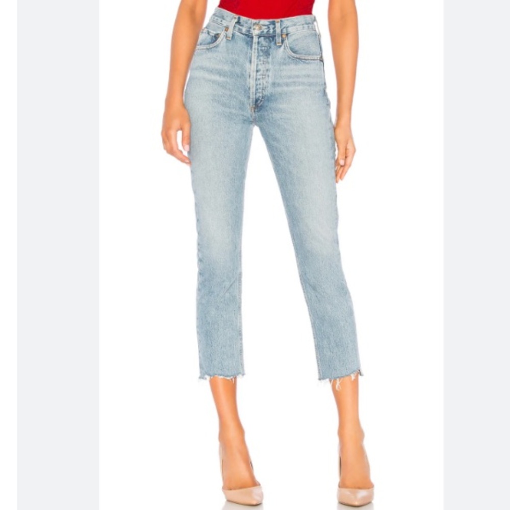 AGOLDE Riley High Rise Straight Crop Jeans - Picture 2 of 12